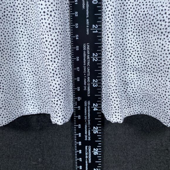 Maison d' Amelie Womens Blouse White Black Spotted Ruffle Balloon Sleeve Paris M - Picture 9 of 14